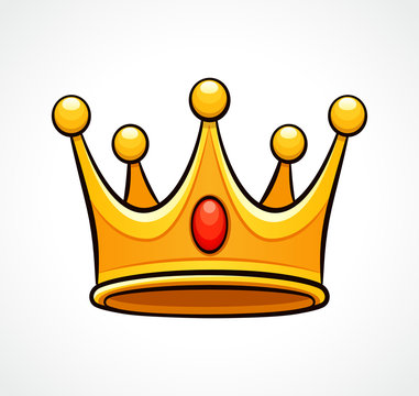 Vector crown on white background