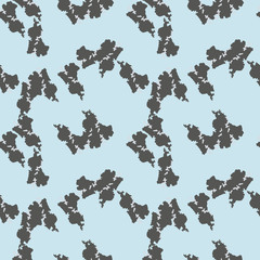 Military camouflage seamless pattern in light blue and different shades of grey or beige colors