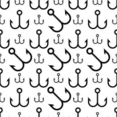 Fish Hook Seamless Pattern Design