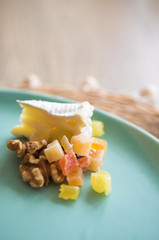 cheese and dry fruit snack for party