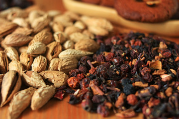 Nuts and herbal tea