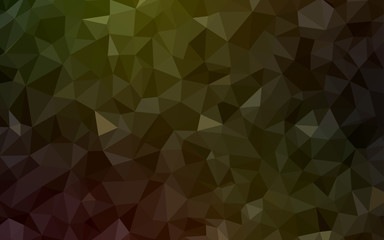 Dark Yellow vector low poly cover.