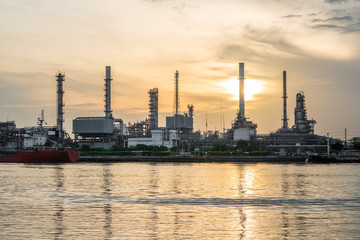 Naklejka premium Oil refinery power plant in Thailand