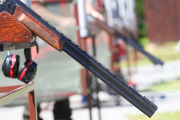 The barrel of the gun for target shooting skeet © makedonski2015