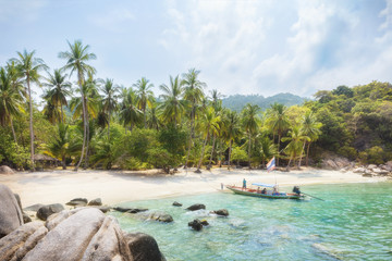 Asian tropical beach paradise in Thailand