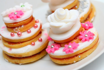 Sweets and cakes for wedding or party. Traditional food from Turkey. 