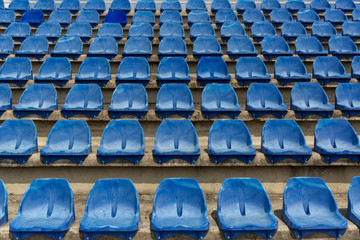 Blue seat at the stadium 