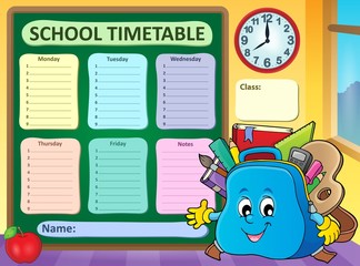 Weekly school timetable template 5