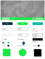 Light Blue, Green vector wireframe kit with galaxy stars.