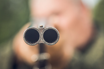 hunter's gun close up