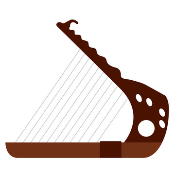 Isolated harp musical instrument