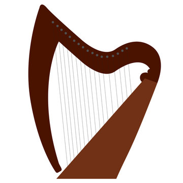 Isolated harp musical instrument
