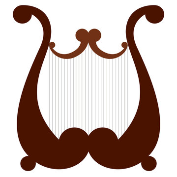Isolated harp musical instrument