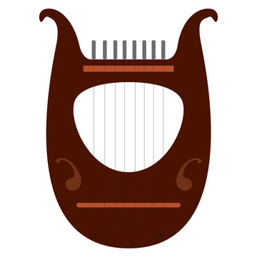 Isolated harp musical instrument