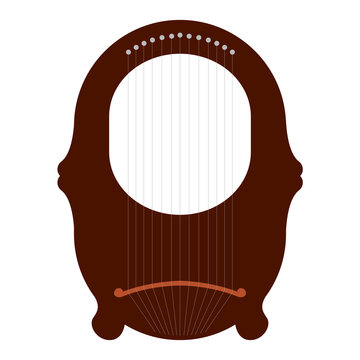 Isolated harp musical instrument