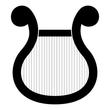 Isolated harp musical instrument icon