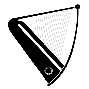 Isolated harp musical instrument icon