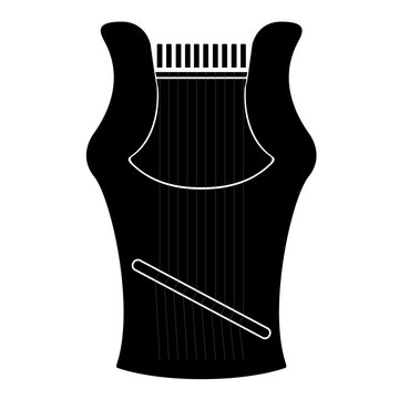Isolated harp musical instrument icon