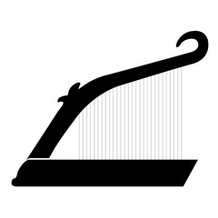 Obraz na płótnie Canvas Isolated harp musical instrument icon