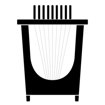 Isolated harp musical instrument icon