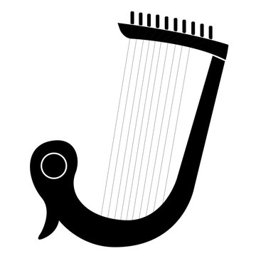 Isolated harp musical instrument icon