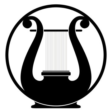 Isolated harp musical instrument icon