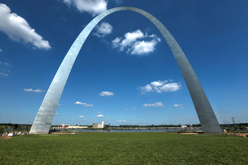 St. Louis, Missouri - May 24, 2018: The St. Louis Gateway Arch in Missouri located at the Gateway...