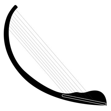 Isolated harp musical instrument icon