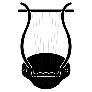 Isolated harp musical instrument icon