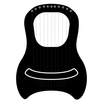Isolated harp musical instrument icon