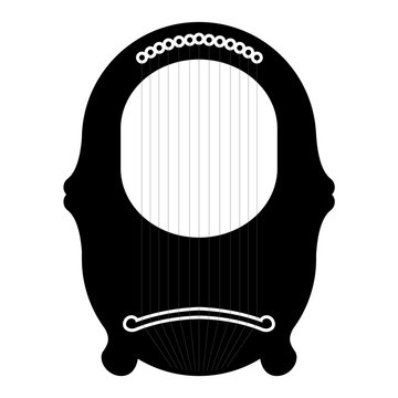 Isolated harp musical instrument icon