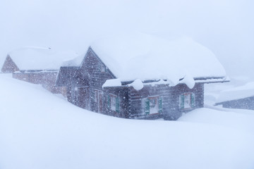 Österreich, Montafon, Skihütte