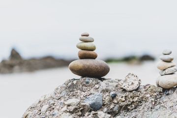 Stack of stones. Symbol of balance. 