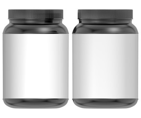 Realistic 3D bottle mock up on white background.3D Rendering