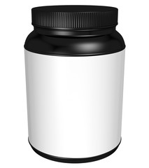 Realistic 3D bottle mock up on white background.3D Rendering
