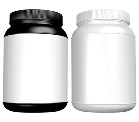 Realistic 3D bottle mock up on white background.3D Rendering