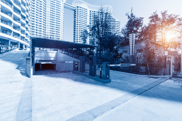 Tollbooth in underground car park