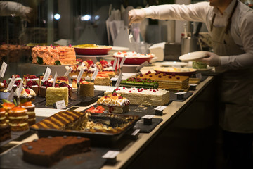 Selection of desserts