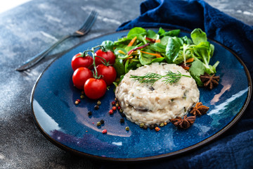 Risotto Scallops and dried tomatoes