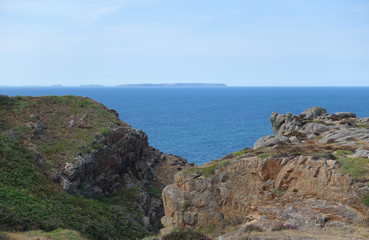 Fototapeta na wymiar Sark as seen from Jersey