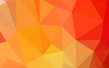 Light Red, Yellow vector triangle mosaic template.