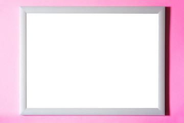 Frame mockup on pink background