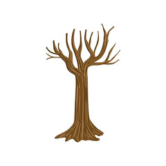 tree autumn without leafs icon vector illustration design