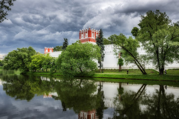 Fototapeta na wymiar General view of the Novodevichy Convent in Moscow