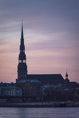 Fototapeta na wymiar Riga city panorama in autumn