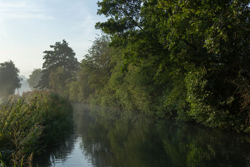 Fototapeta na wymiar Misty canal