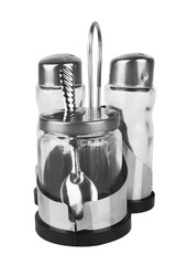 Glass salt and pepper