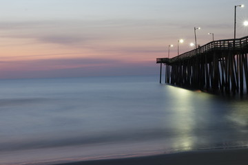 Fototapeta premium sunrise over the fishing dock