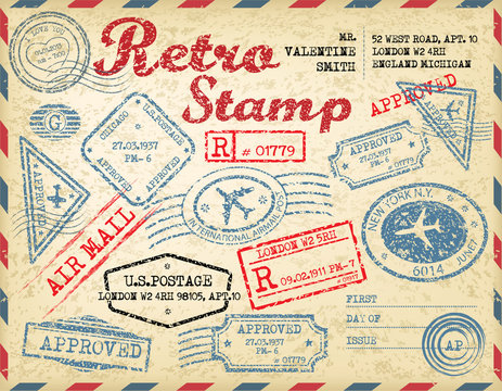 Passport stamps collection