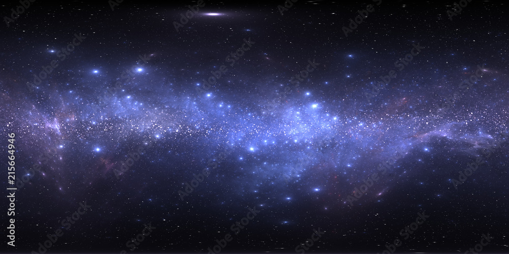 Sticker space nebula with stars. virtual reality environment 360 hdri map. universe equirectangular projecti